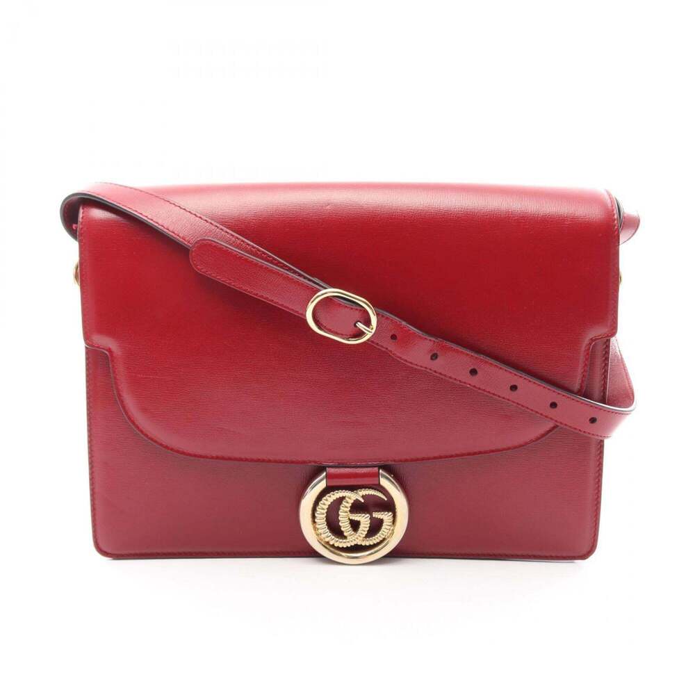 GUCCI Red Leather Shoulder Bag - Picture 1 of 11